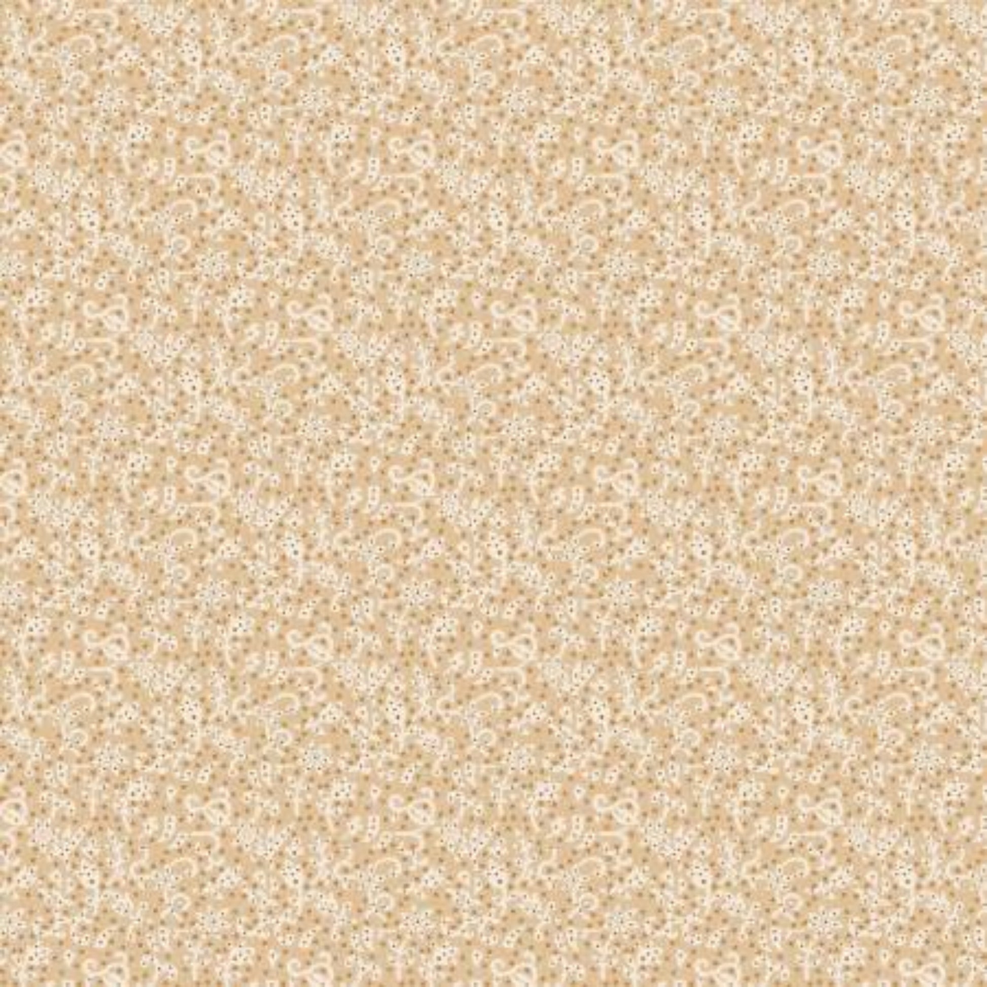 The Fox Homestead by Stacy West, Cream Swirl Floral Texture – fabric – colorful textile design