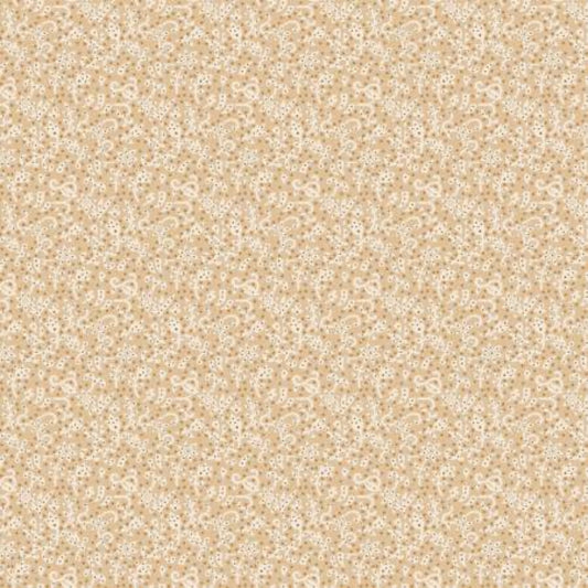 The Fox Homestead by Stacy West, Cream Swirl Floral Texture – fabric – colorful textile design