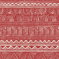 Detailed view of Breezeway Medium Red Stripe fabric by Maywood Studio, showing layered red and cream geometric stripe patterns.