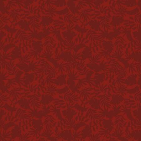 Breezeway by Maywood Studio Collection - Dark Red Mini Palms – fabric – colorful textile design