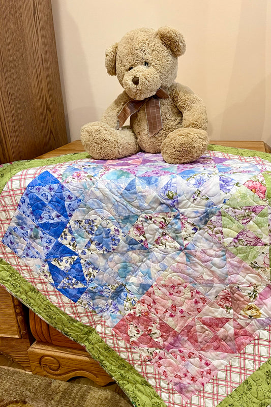 Springtime Table Topper or newborn Baby Quilt