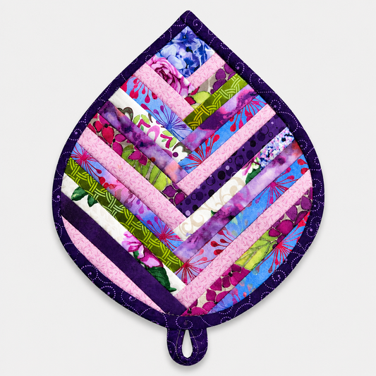 Indigo Berry Quilted Hot Pad – 8.5" × 9.5"