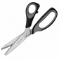 KAI N5360 9in Pinking Shears with stainless steel zigzag blades and black and gray ergonomic soft-grip handles — the must-have quilting and sewing tool for clean, fray-resistant fabric edges