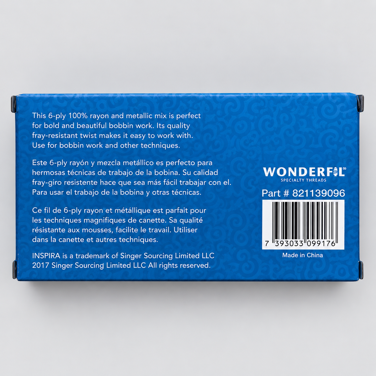 Specialty Bobbin Thread Metallic Mix – 5 Spools, 100 yd Each by WonderFil