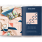 Urban Quilting Book interior showing Boat Pond beginner quilt pattern — half-square triangle design available in baby 48″×48″, throw 72″×72″, and queen 96″×96″ sizes, with lifestyle photo of pink and navy quilt on bed with children's toys