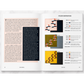 Urban Quilting Book interior showing Boat Pond quilt pattern color inspiration spread with fabric selections for baby, throw, and queen sizes using Robert Kaufman Kona Cotton in Light Peach, Admiral, Natural, Salmon, Pickle, Pink, Orangeade, Canary, Navy, and Kumquat