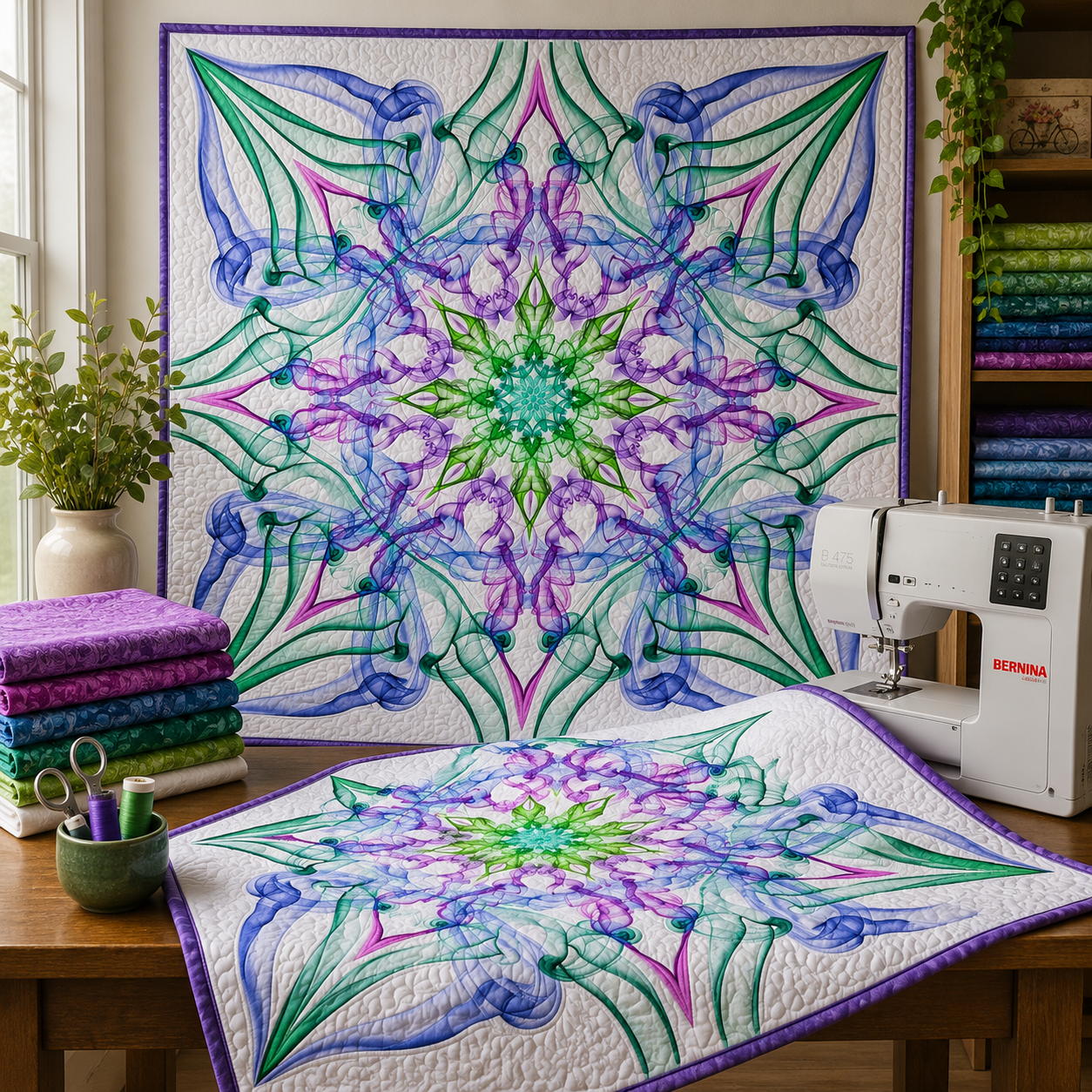 Dream Big Ethereality Dragonfly Quilt Panel by Jeanie Sumrall-Ajero for Hoffman Fabrics
