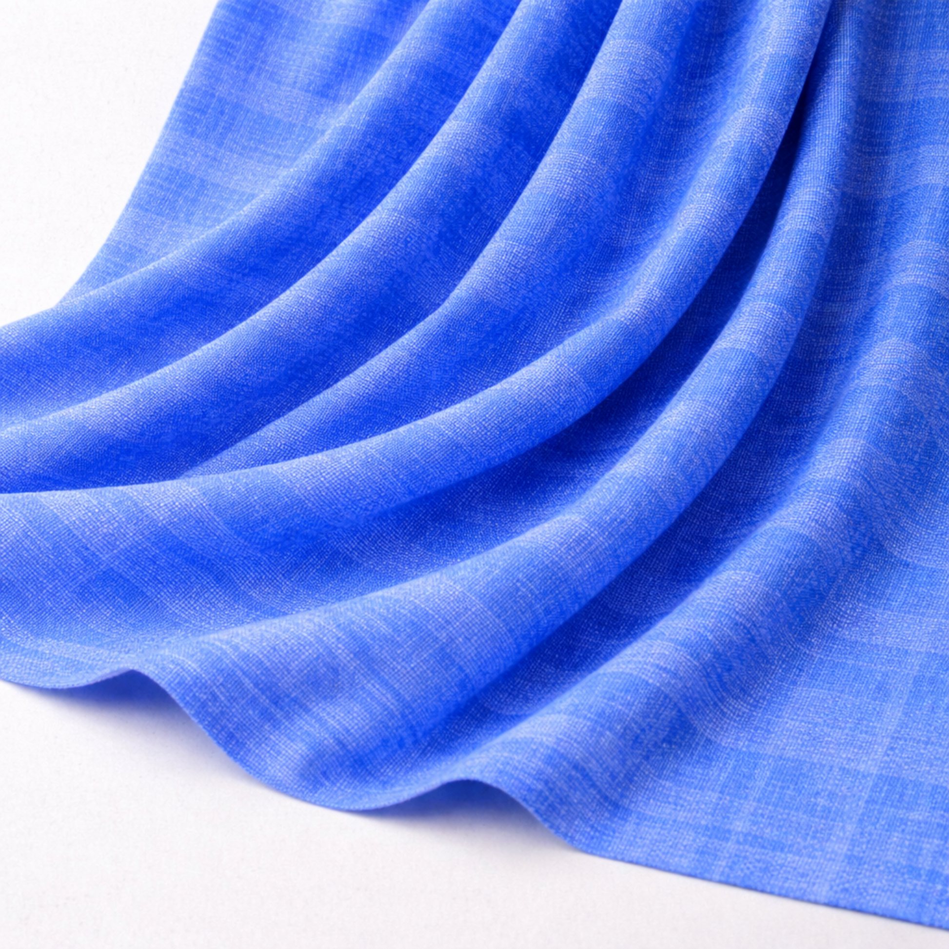 Interwoven Periwinkle quilting cotton showing fabric body and drape quality