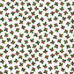 NYSNO New Snow White Holly quilting cotton by Jason Yenter for In The Beginning Fabrics — close-up flat lay showing densely packed tossed holly leaves in medium green with deep red berry clusters on a soft mottled white ground, small-scale allover repeat, 100% cotton, 43–44" wide.