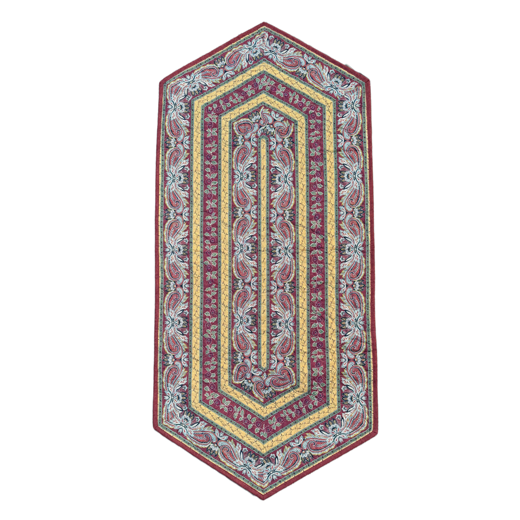 Autumn Border Vine 23" x 51" Handmade Quilted Table Runner