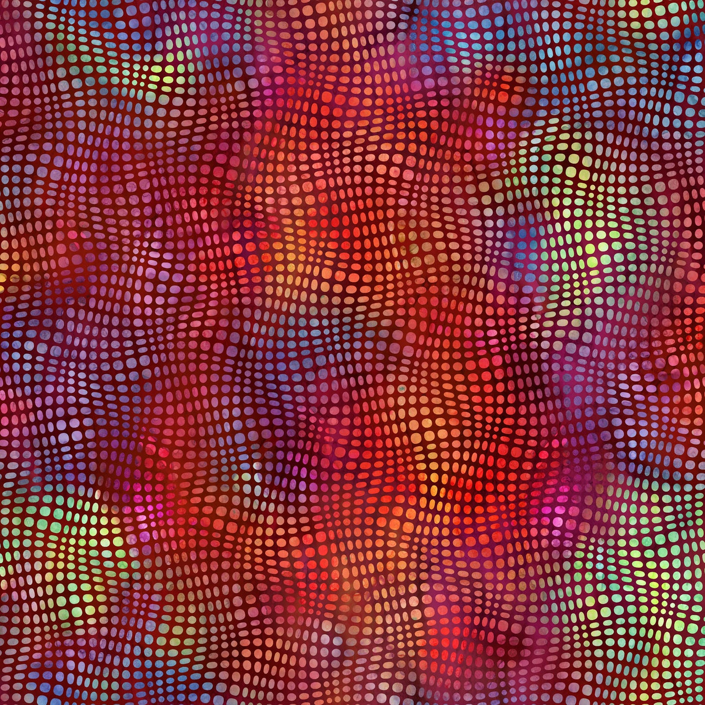 Impressions by Jason Yenter, Red Dots – fabric – colorful textile design