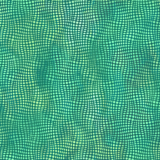 Impressions by Jason Yenter, Mint Dots – fabric – colorful textile design