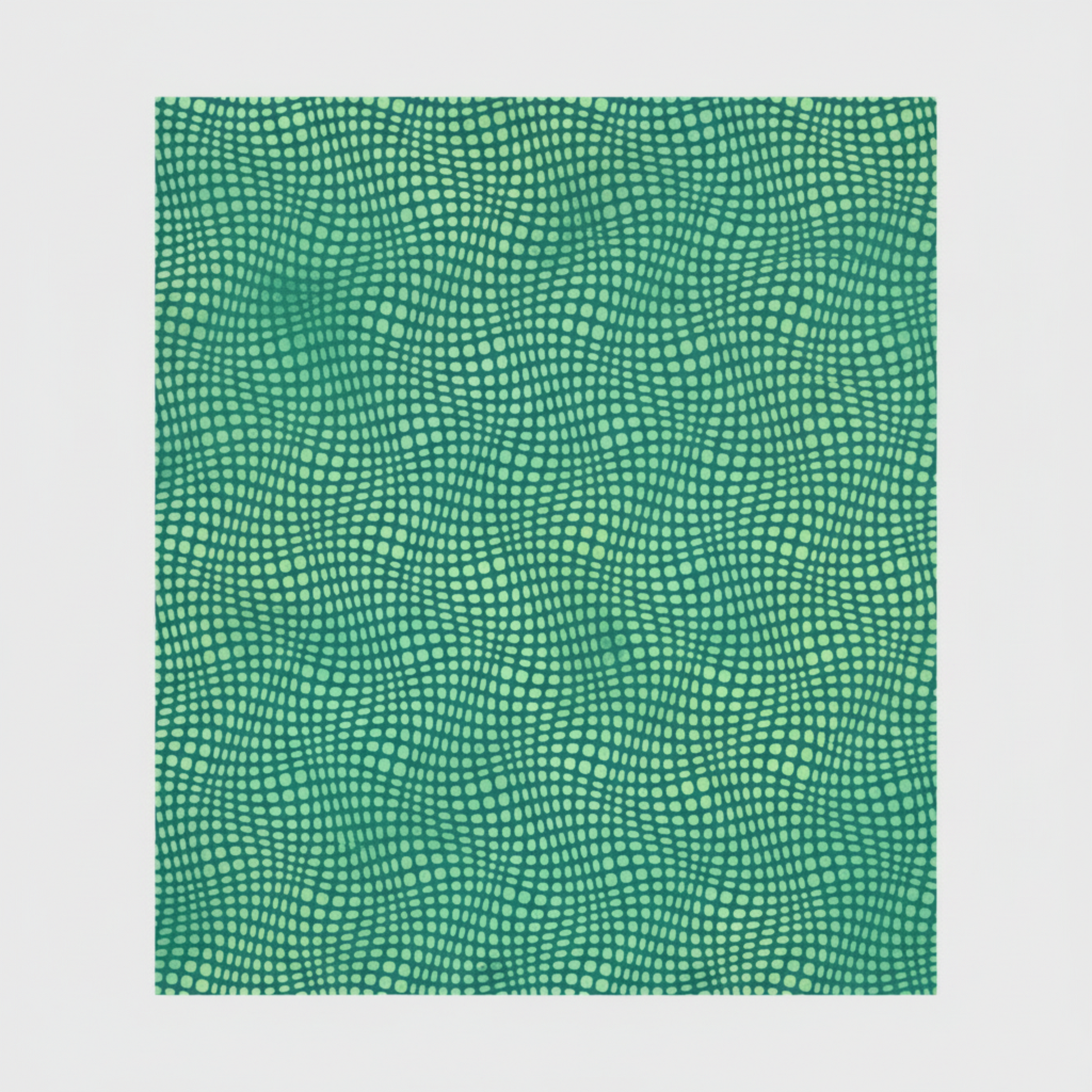 Close-up of Impressions Mint Dots quilting cotton showing mint dots and subtle texture