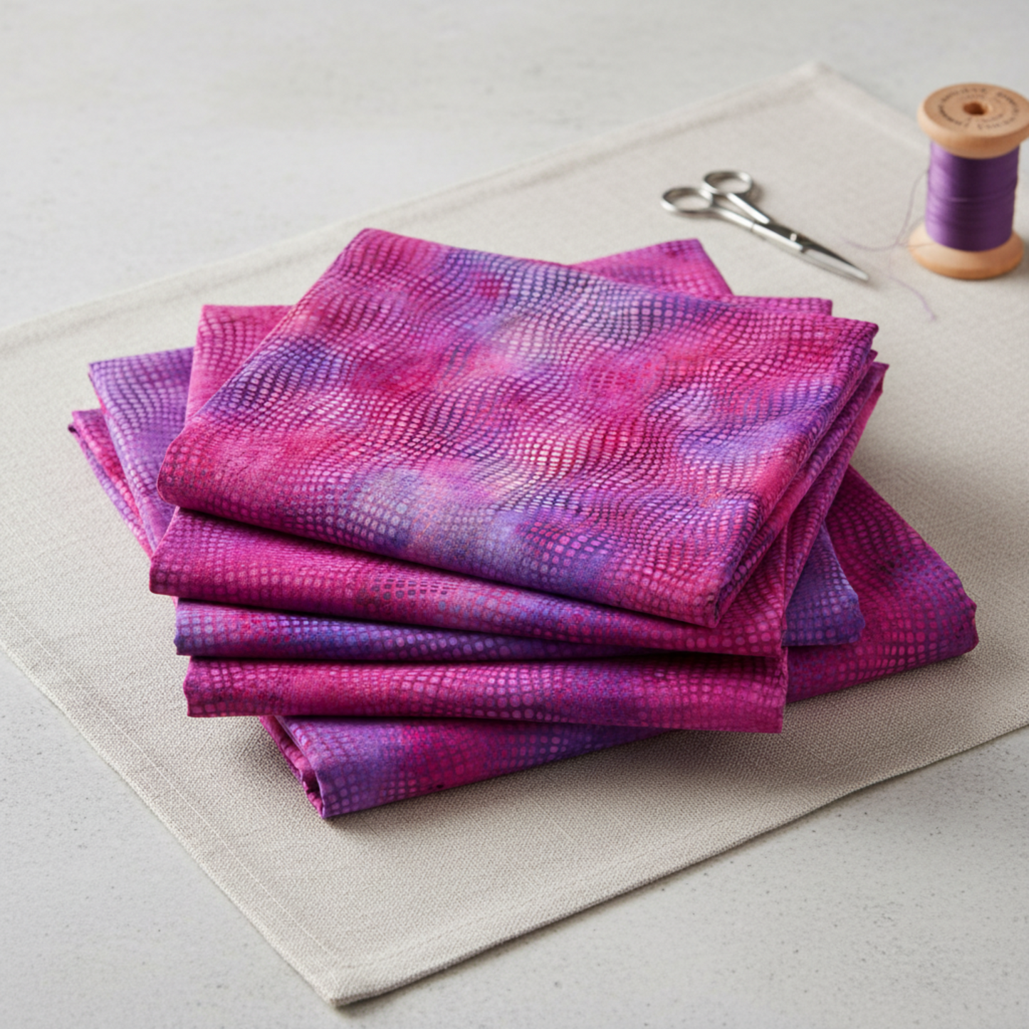 Impressions Magenta Dots quilting cotton in rich magenta and purple tones – fun and colorful fabric