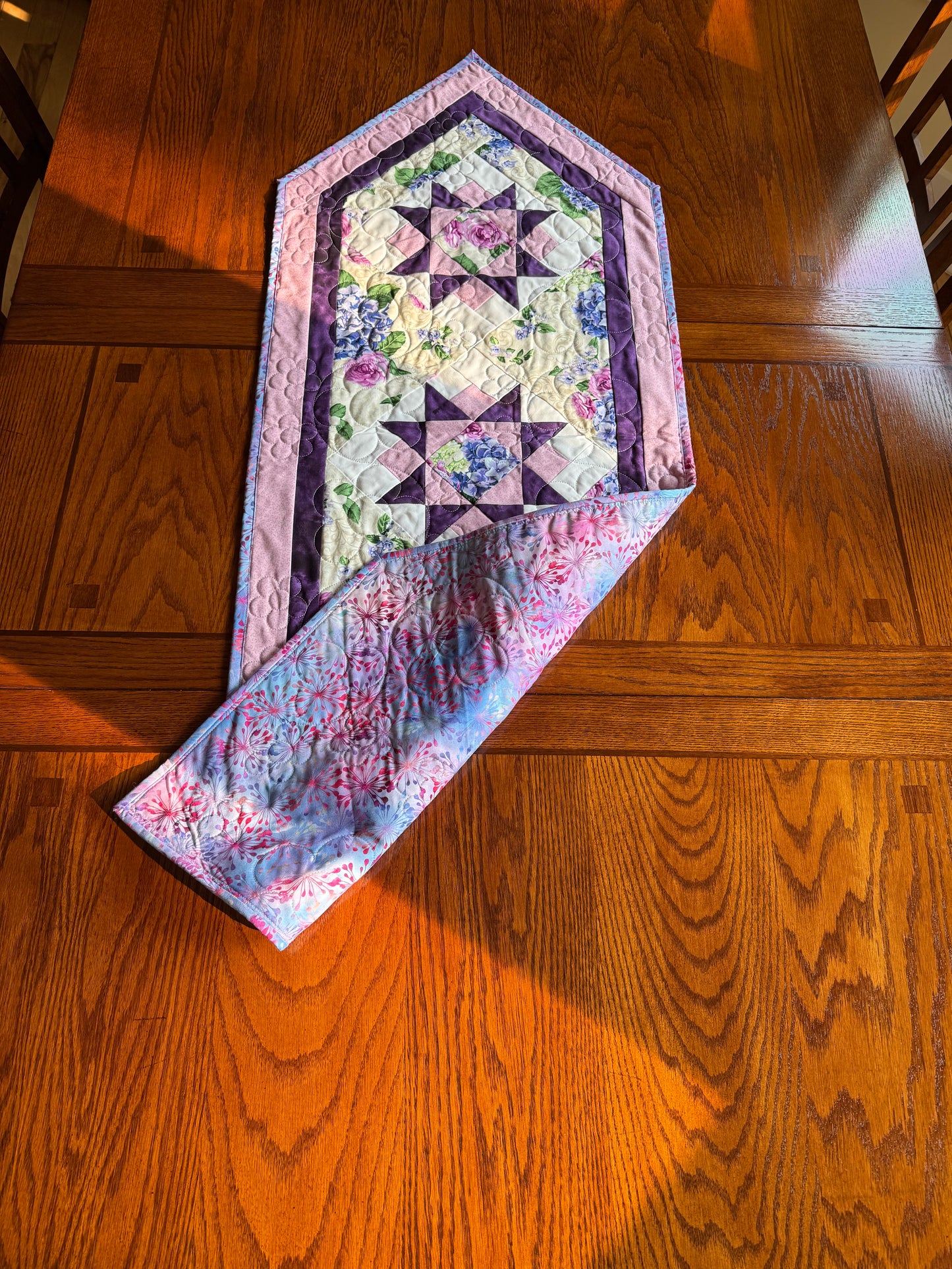 Bread and Butter Hydrangea Bloom 18.5" x 51.5" Handmade Table Runner