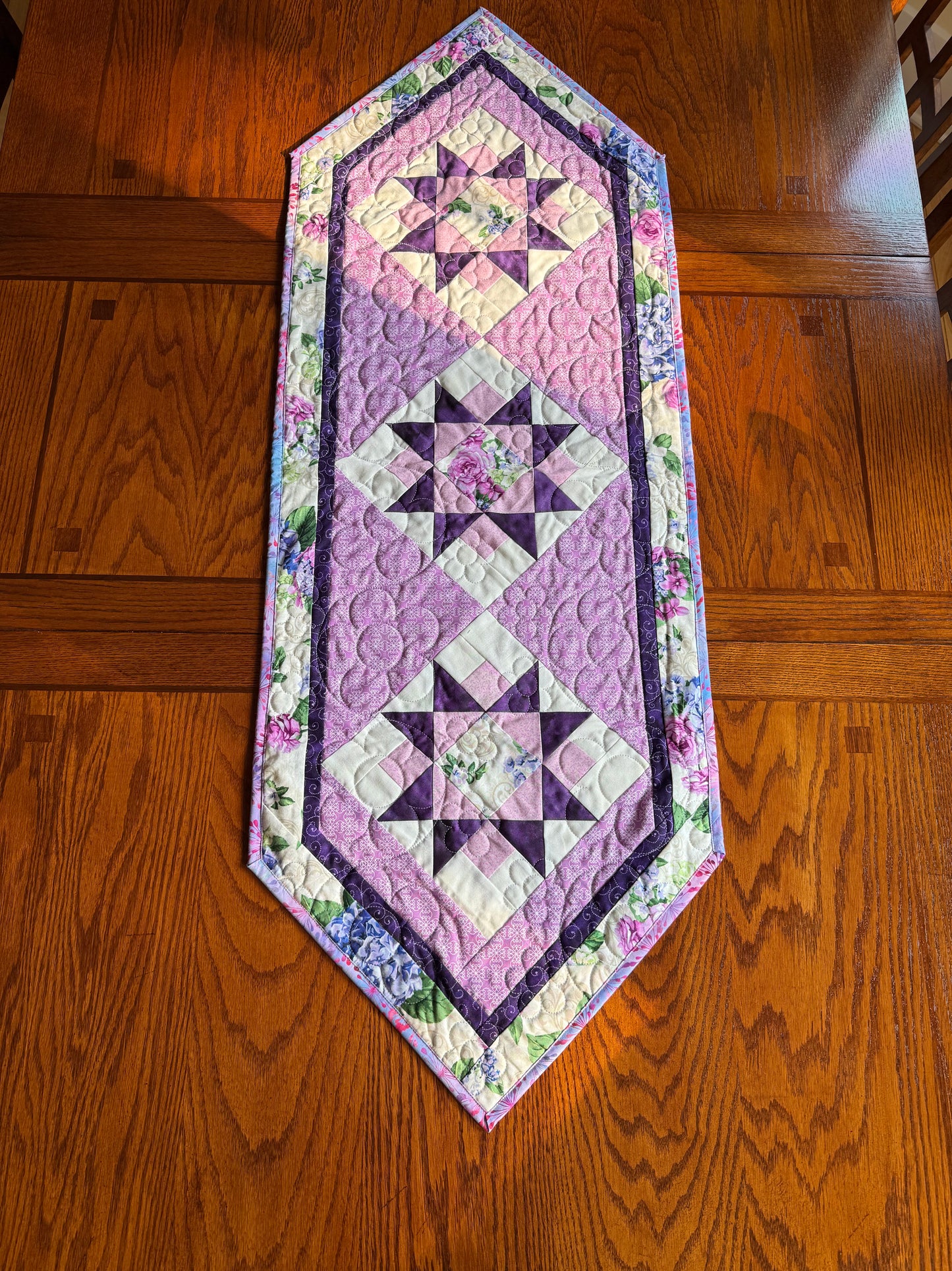 Bread and Butter Lavender Mist 18.5" x 51.5"  Handmade Table Runner