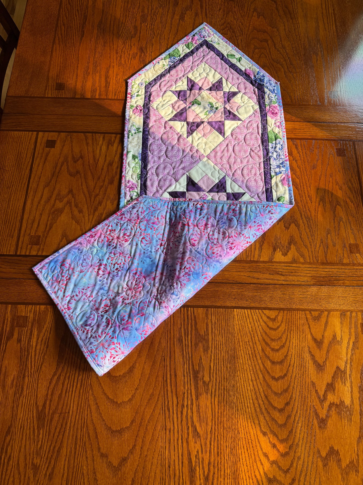 Bread and Butter Lavender Mist 18.5" x 51.5"  Handmade Table Runner