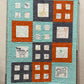 Savannah - Orange, Blue & Gray Jungle Animals, 33" x 41"- Handmade Baby Quilt