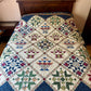 Vintage Sampler Quilt – 95" x 95" Handmade Queen Quilt