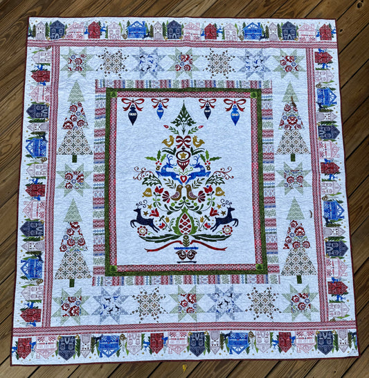 Nysnö “New Snow” 72" x 80" Handmade Throw / Twin Quilt
