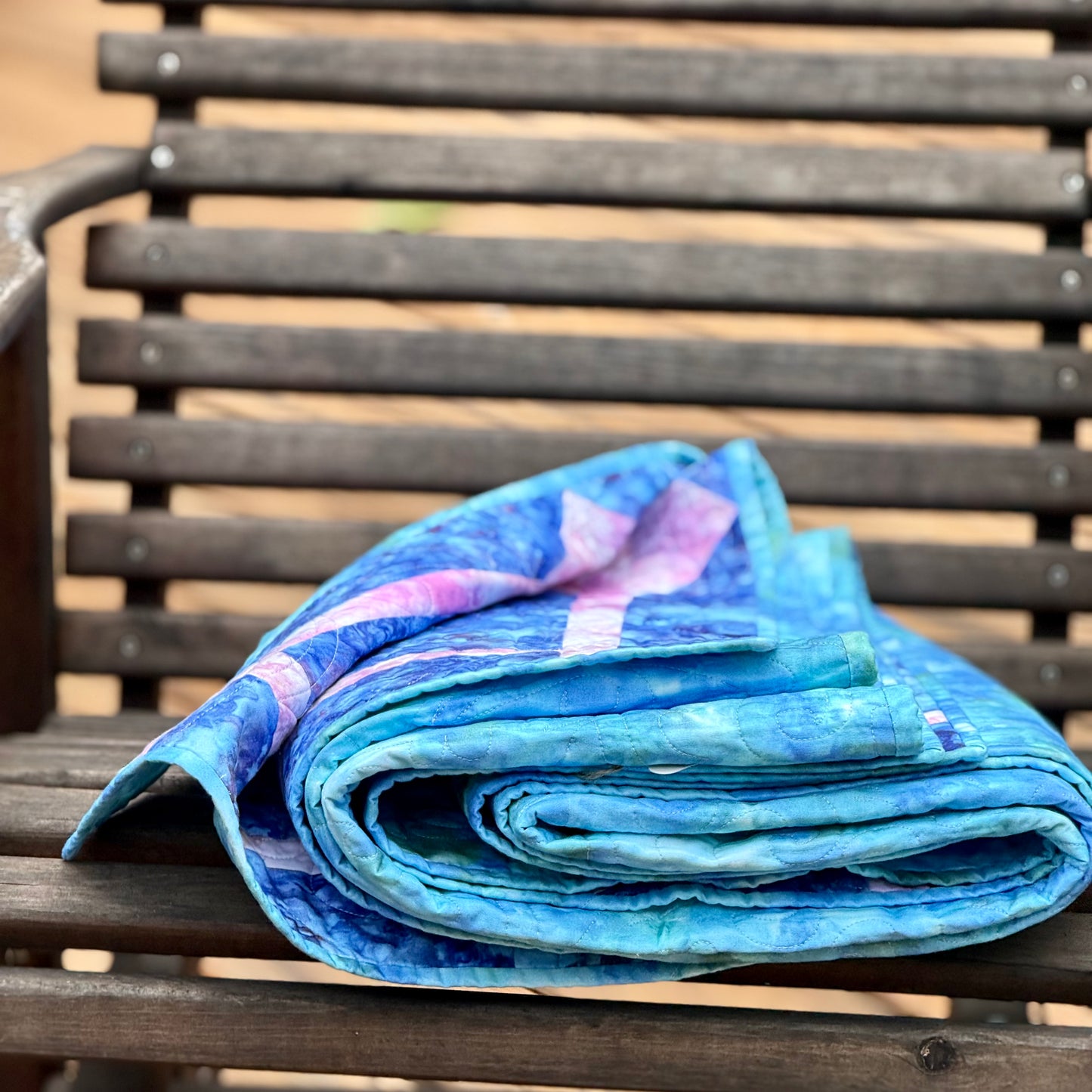 Fire & Ice Quilt – 72" x 72" Handmade Lap / Throw / Twin Topper Quilt