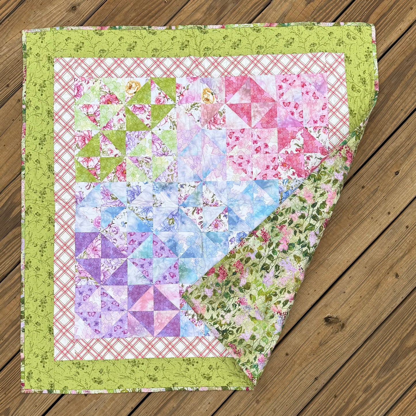 Springtime Quilt 34" x 34" Handmade Baby/Newborn/Table Topper Quilt