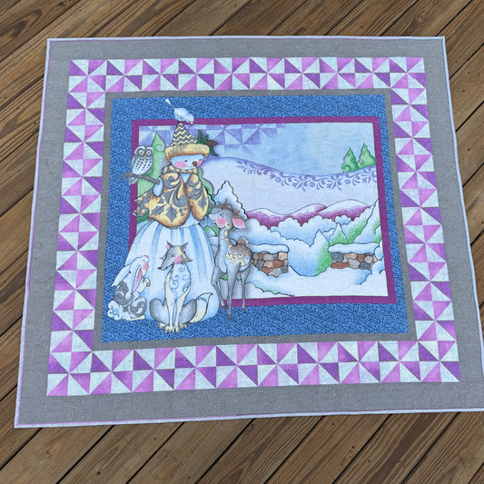 Winter Wonderland 55.5" x 50.5" Handmade Throw Quilt