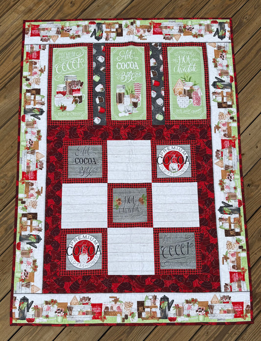 Cuddle Up Cocoa 42" x 59" Handmade Throw Quilt