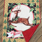 Reindeer Merry Christmas 40" x 51" Handmade Throw Quilt