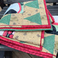 Reindeer Merry Christmas 40" x 51" Handmade Throw Quilt