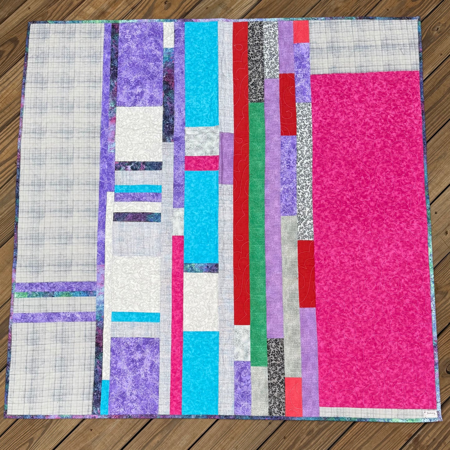 Carnival Quilt – 51.5" x 51.5" Handmade Throw Quilt