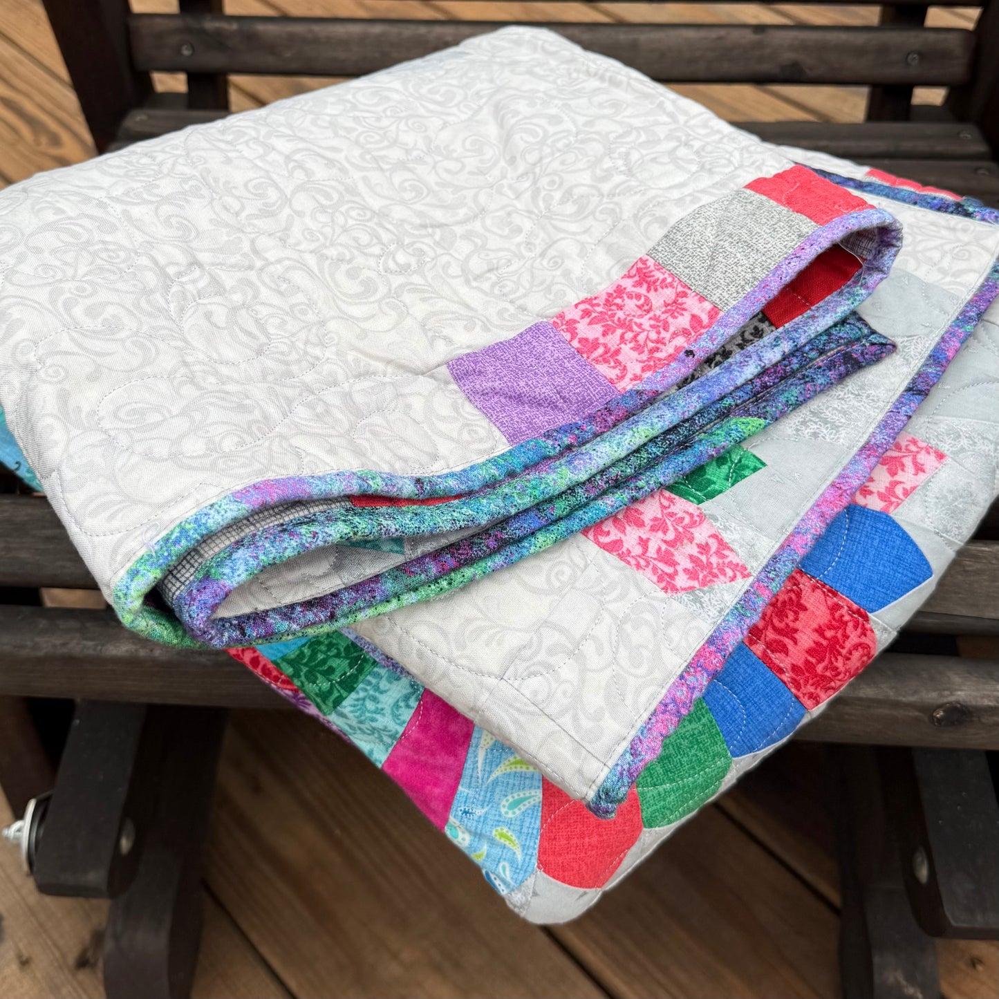 Carnival Quilt – 51.5" x 51.5" Handmade Throw Quilt