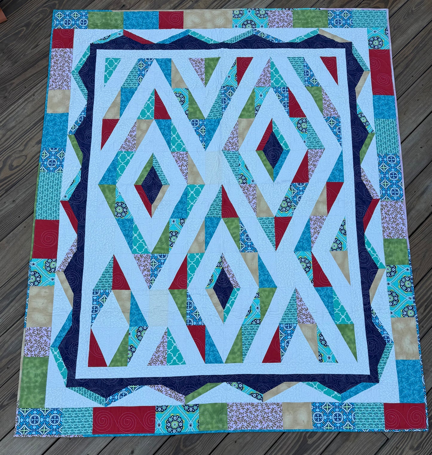 Prism Quilt – 60.5" x 72" Handmade Throw / Twin Quilt
