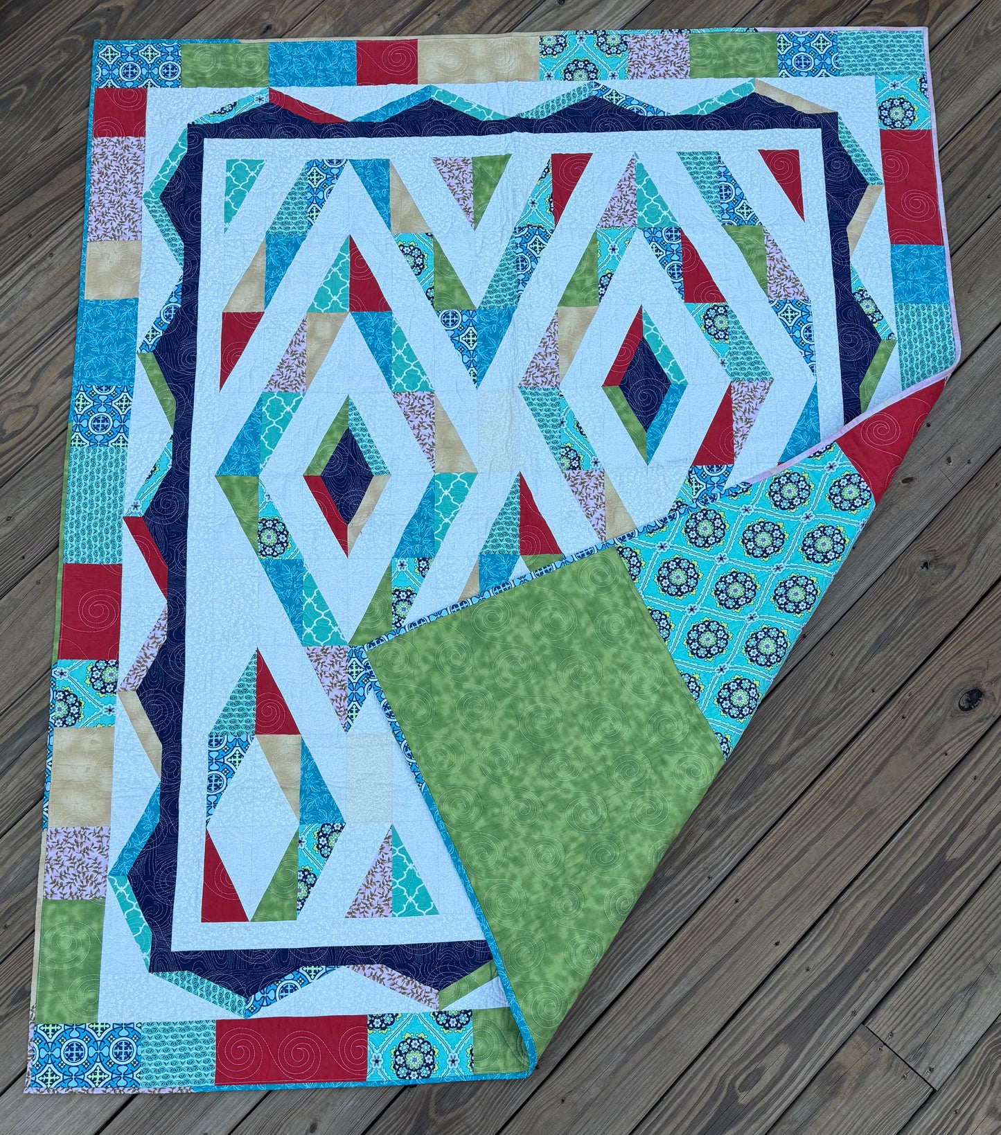Prism Quilt – 60.5" x 72" Handmade Throw / Twin Quilt