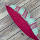 Red with Feather Wreath pillow