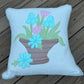 Cottage Blooms 15" x 15" - Handmade Decorative Quilted Pillow