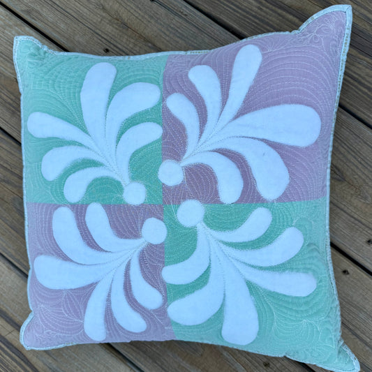 Pastel Harmony 16" x 16" - Handmade Decorative Quilted Pillow