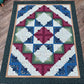 Log Cabin Star Quilt – 73" x 93" Handmade Twin / Full Size
