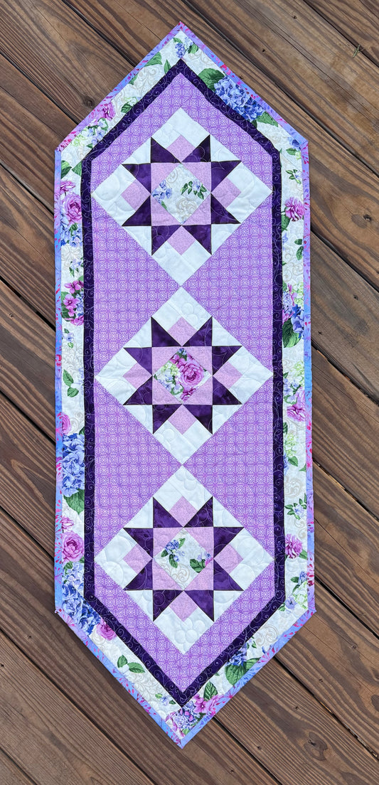 Bread and Butter Lavender Mist 18.5" x 51.5"  Handmade Table Runner