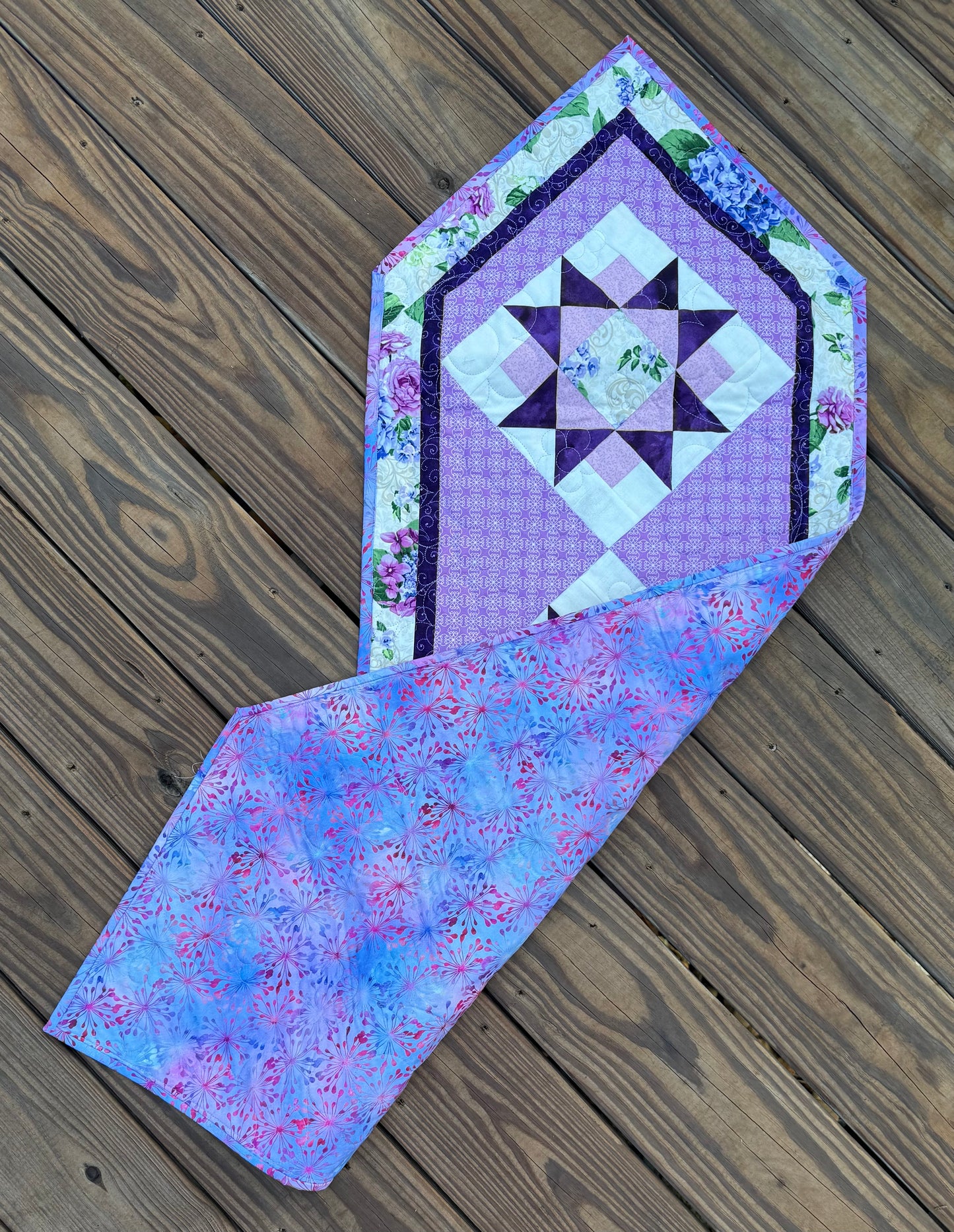 Bread and Butter Lavender Mist 18.5" x 51.5"  Handmade Table Runner