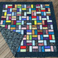 Stained Glass Quilt – 84" x 84" Handmade Twin / Full Batik Quilt