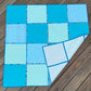 Picnic Quilt – Blue & Green 50" x 50" Handmade Quilt