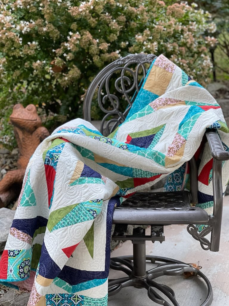 Prism Quilt – 60.5" x 72" Handmade Throw / Twin Quilt