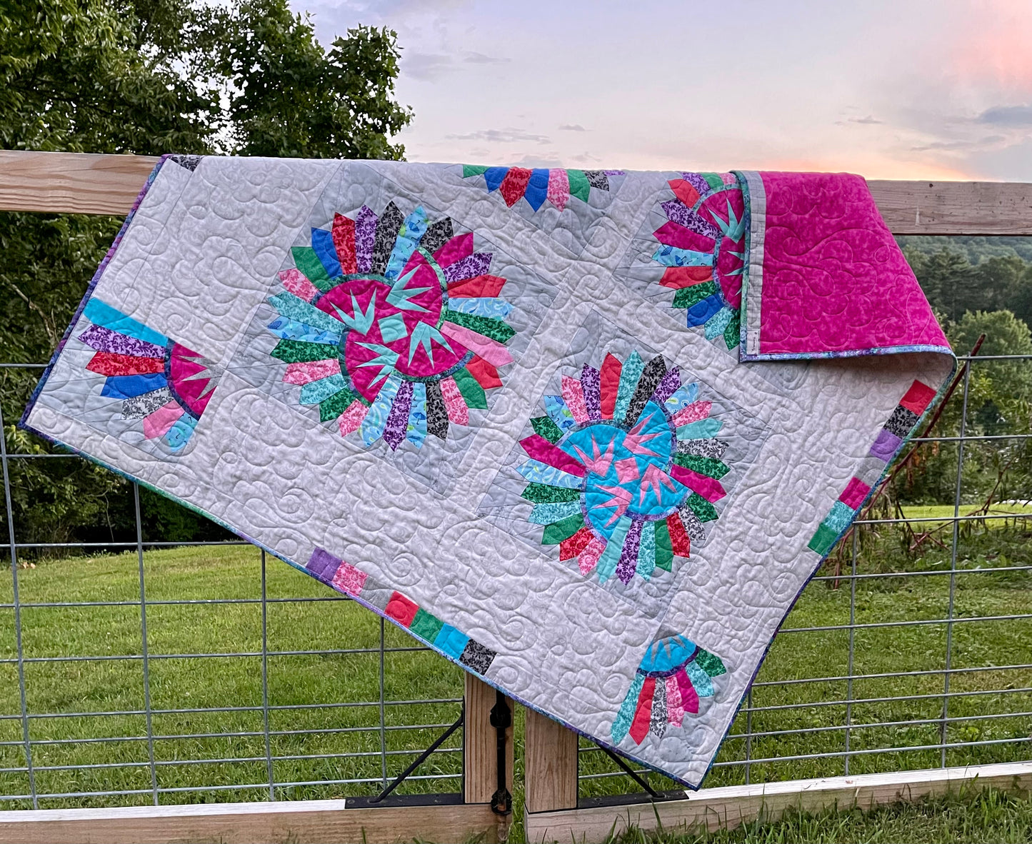 Carnival Quilt – 51.5" x 51.5" Handmade Throw Quilt