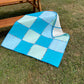 Picnic Quilt – Blue & Green 50" x 50" Handmade Quilt