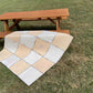 Picnic Quilt – White & Cream 52" x 52" Handmade Quilt