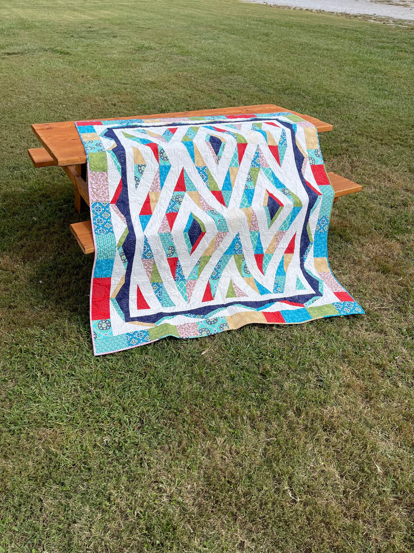 Prism Quilt – 60.5" x 72" Handmade Throw / Twin Quilt