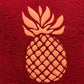 Red and Orange Pineapple pillow – colorful textile design