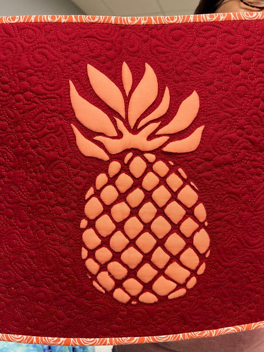 Red and Orange Pineapple pillow