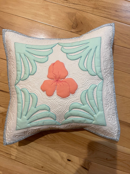 Iris with Ornaments pillow